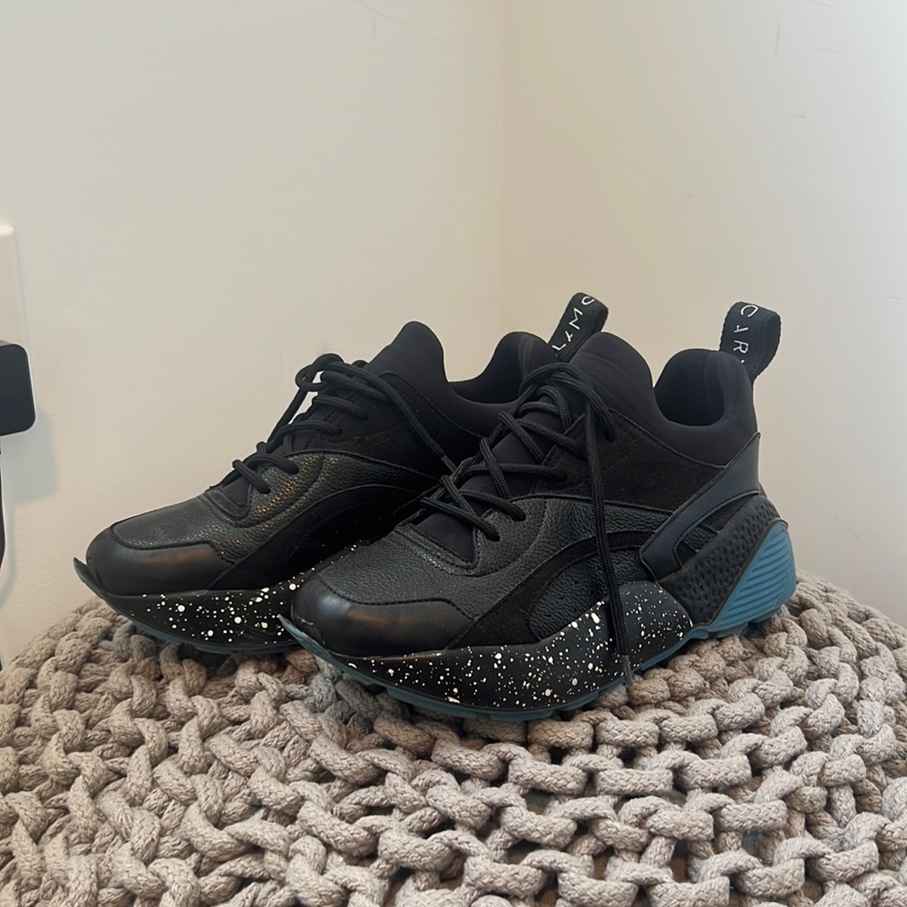 Stella McCartney black sneakers size EUR 37 / US 7